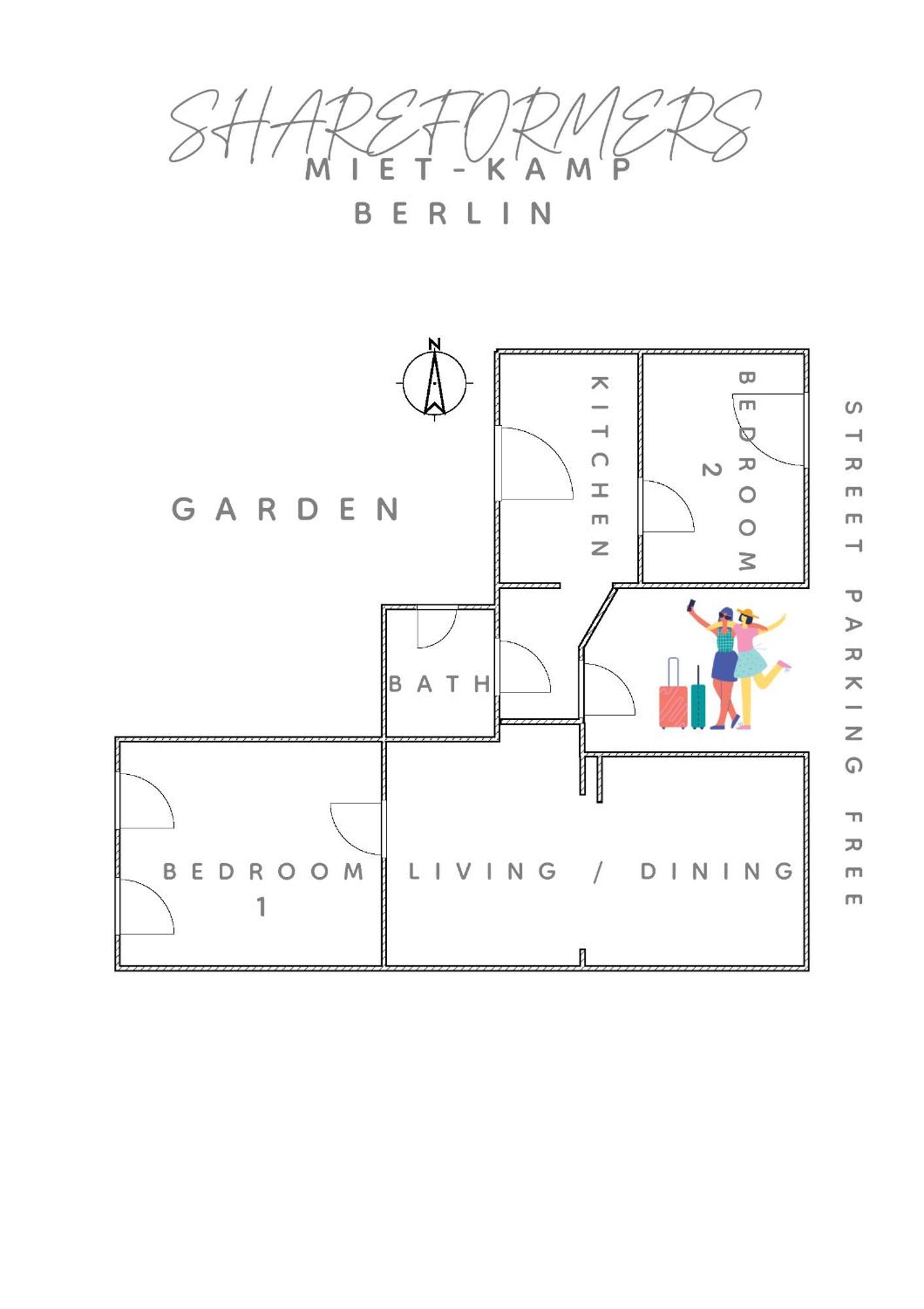 Apartment Eichkamp mit Gartennutzung am Grunewald nahe Messe Berlin Exterior foto